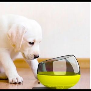 Pet Life Yellow 'Tumbowl' Slow Feeding Pet Bowl, 5 Cups